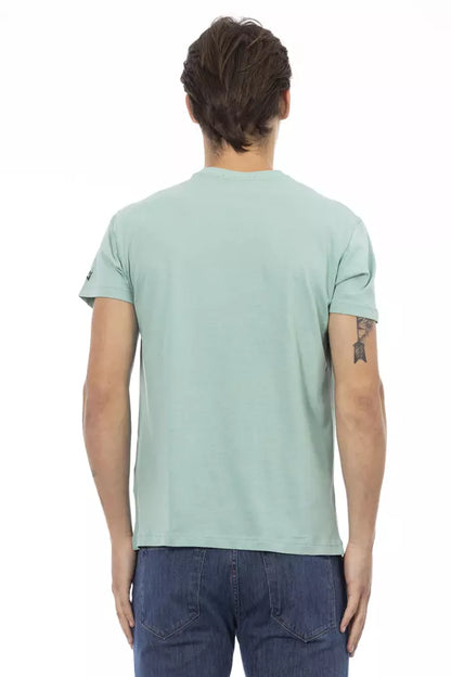 Green Cotton Men T-Shirt