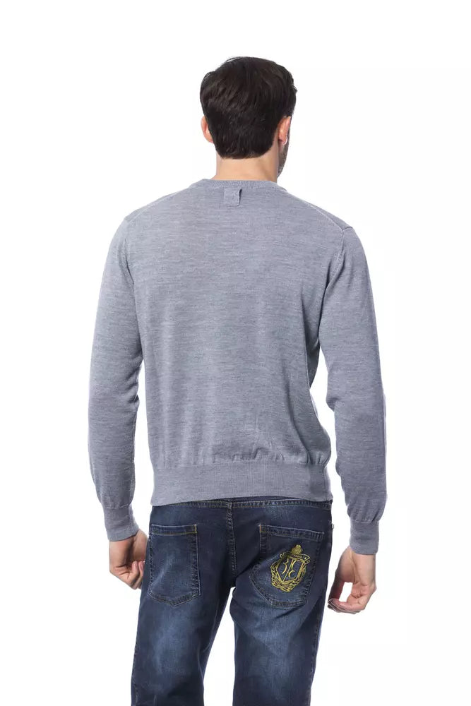 Gray Merino Men Sweater