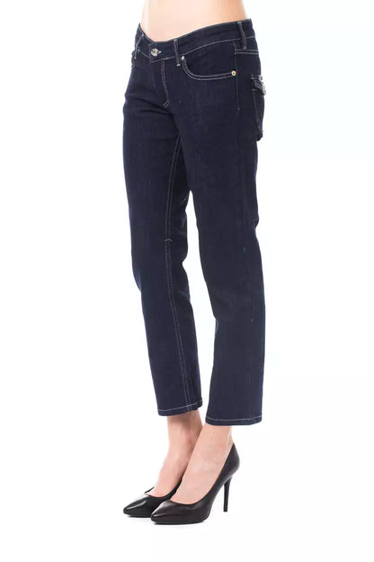 Blue Cotton Women's Capri Jeans