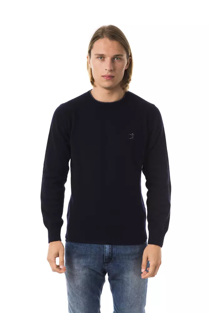 Blue Wool Men Sweater