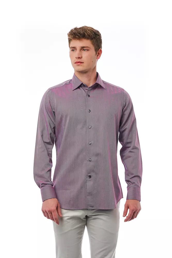 Burgundy Cotton Men Shirt