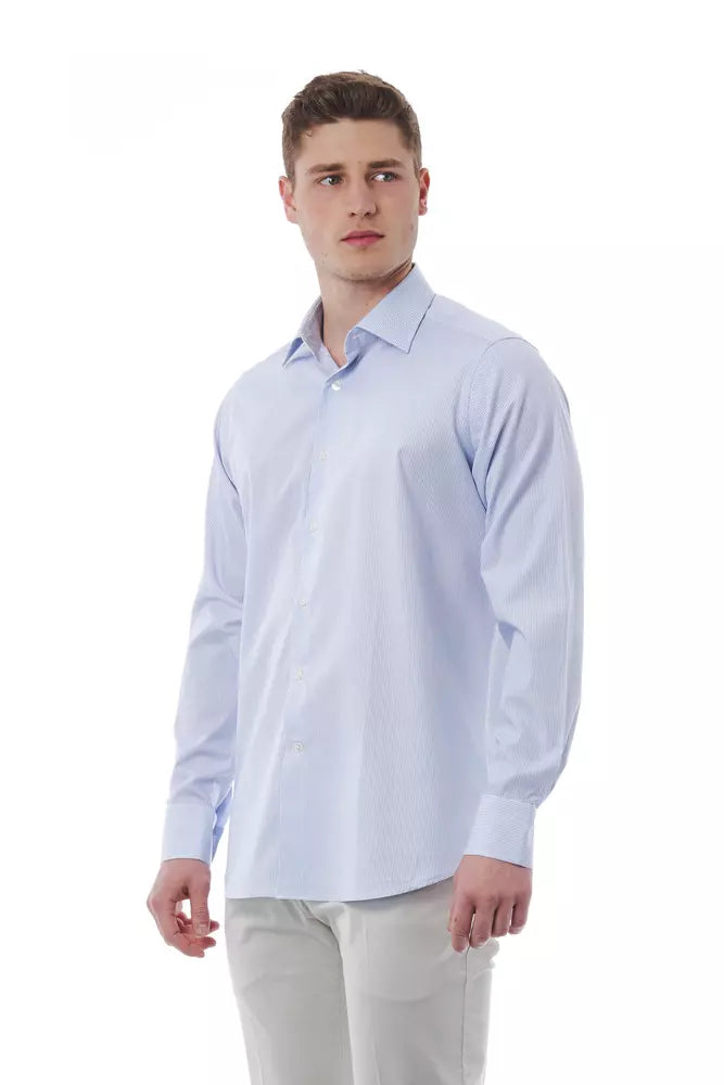 Light Blue Cotton Men Shirt