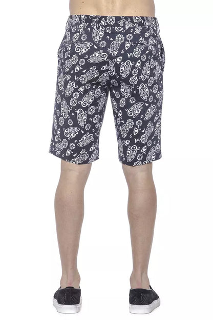 Blue Cotton Men's Bermuda Short