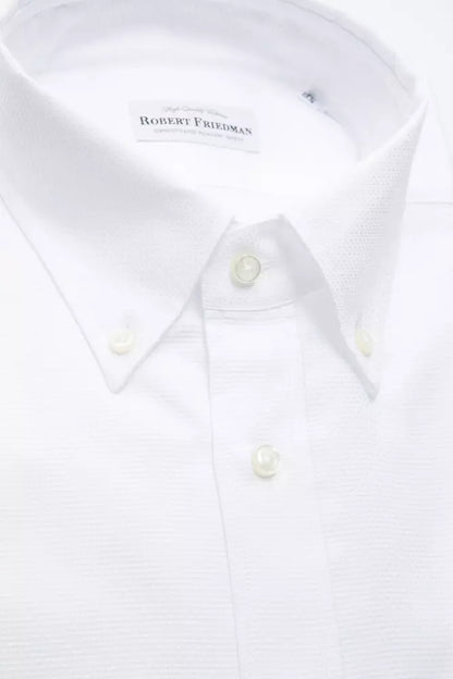 White Cotton Men Shirt