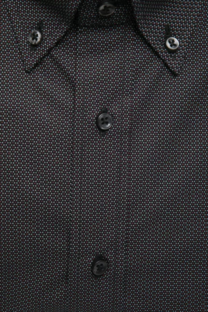 Black Cotton Men Shirt