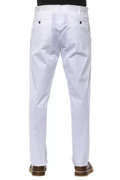 White Cotton Men Trouser