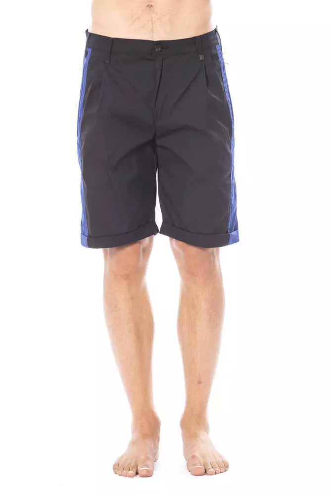 Black Cotton Men Short