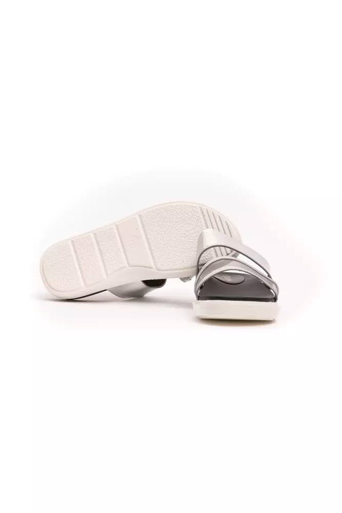 Silver Polyethylene Women Sandal