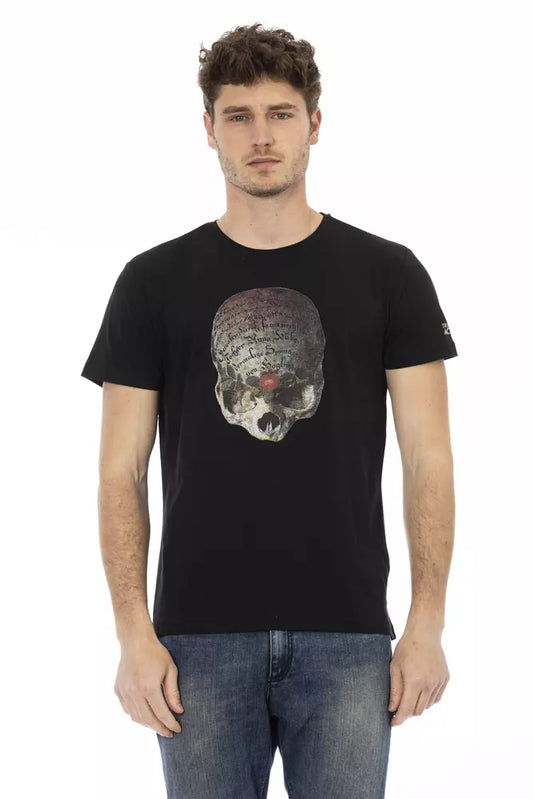 Black Cotton Men T-Shirt