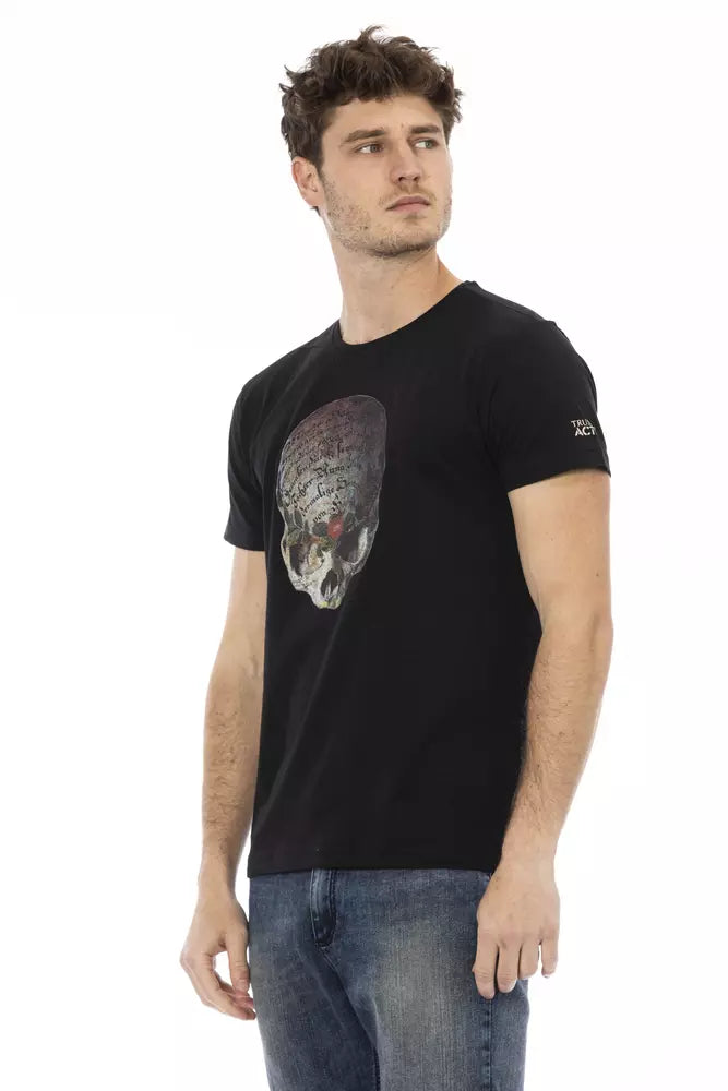 Black Cotton Men T-Shirt