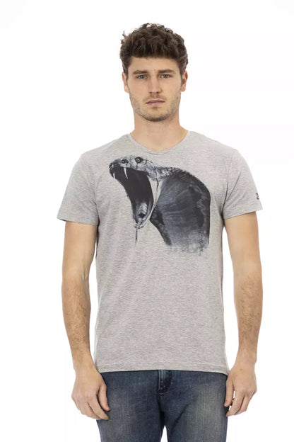 Gray Cotton Men's T-Shirt