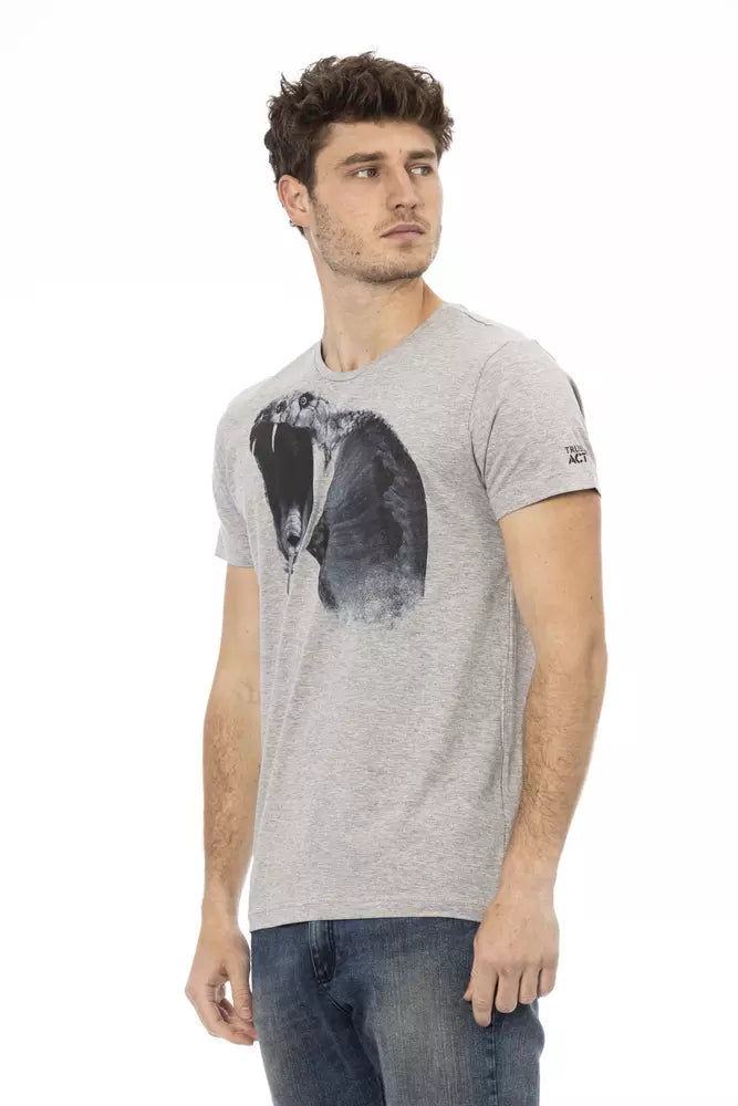 Gray Cotton Men's T-Shirt
