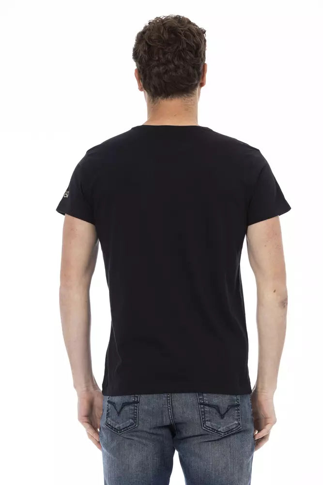 Black Cotton Men T-Shirt