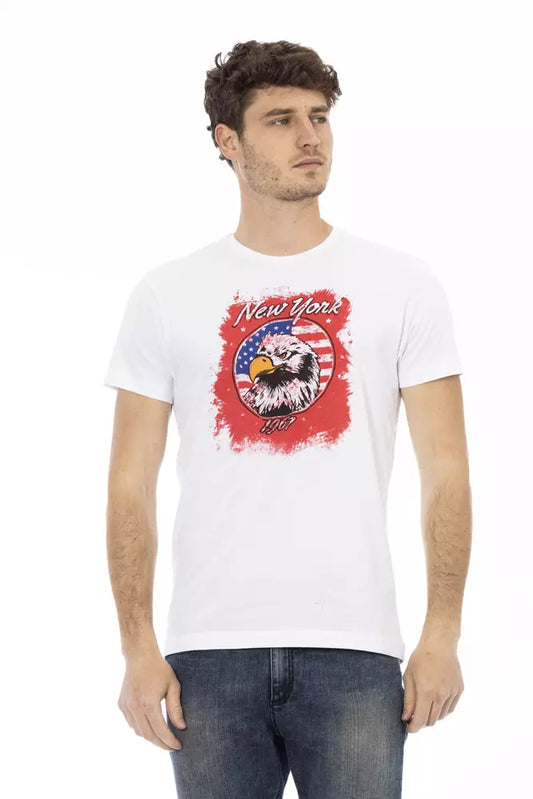 White Cotton Men T-Shirt