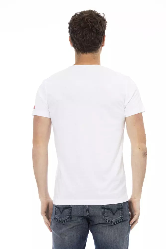 White Cotton Men T-Shirt