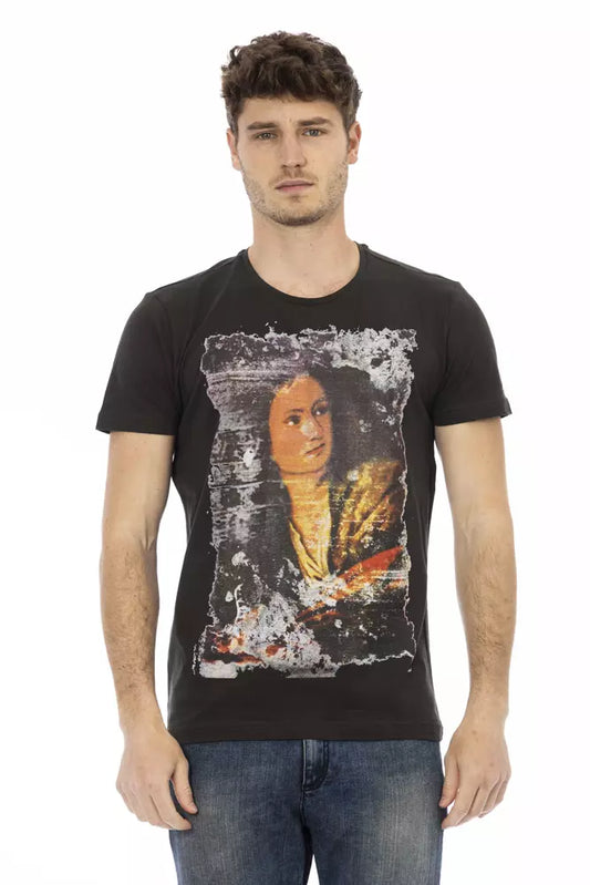 Black Cotton Men's T-Shirt