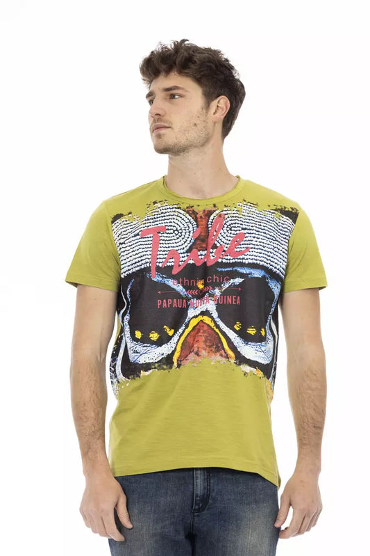 Green Cotton Men's T-Shirt