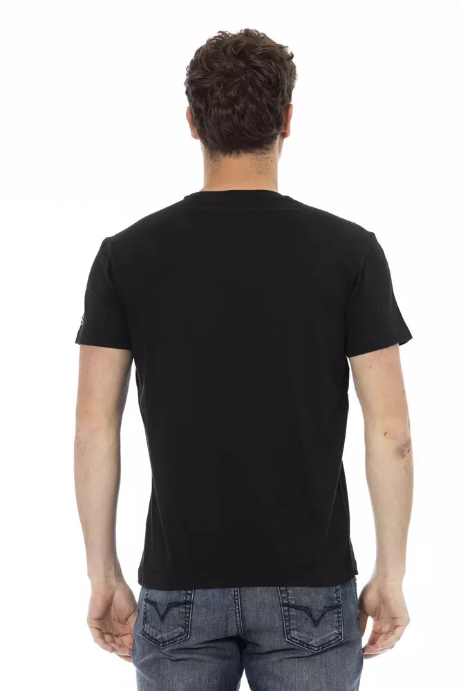 Black Cotton Men T-Shirt