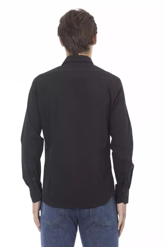 Black Cotton Men Shirt