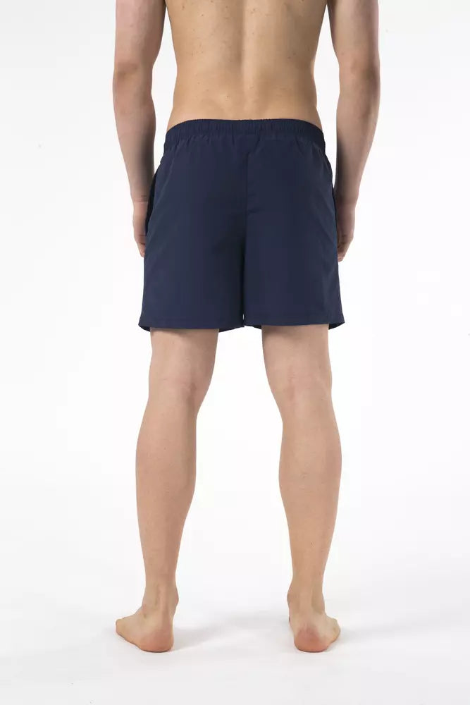 Blue Nylon Men Swim Short