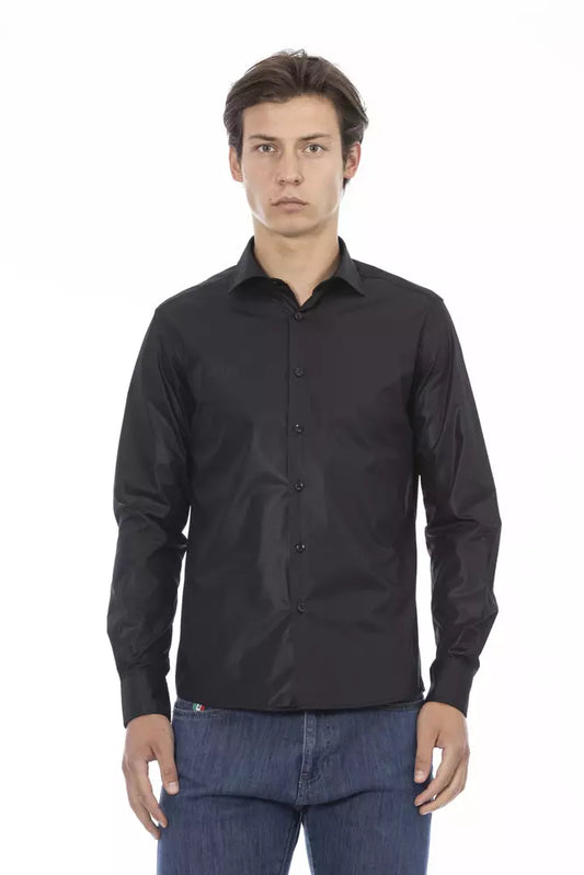 Black Polyester Men's Shirt