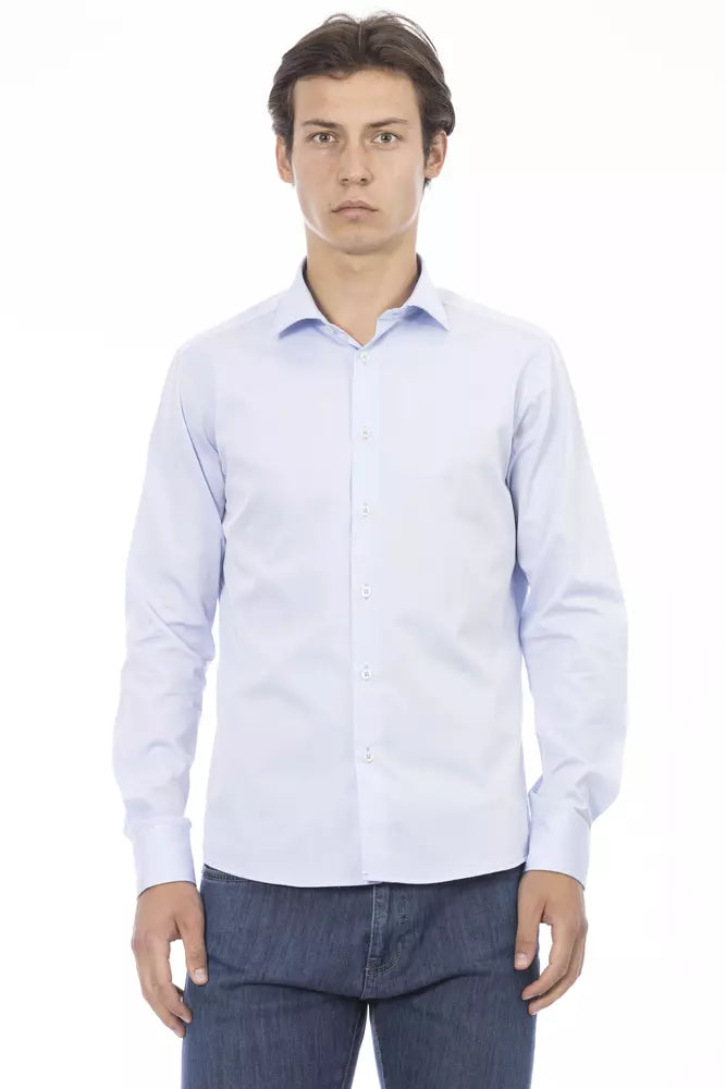 Light Blue Cotton Men Shirt