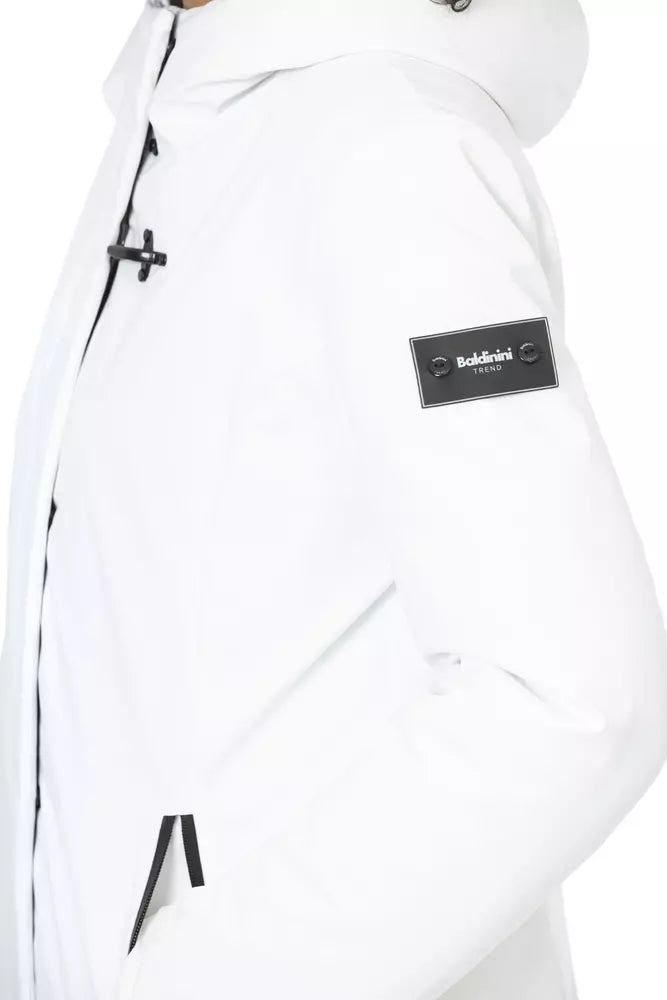 White Polyester Women Jacket