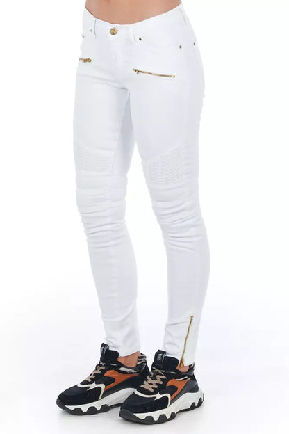 White Cotton Women's Jeans