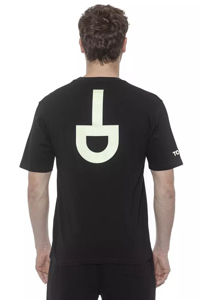 Black Cotton Men T-Shirt