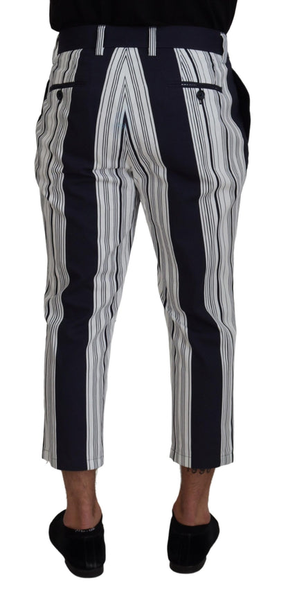 Elegant Striped Cotton Pants for Men