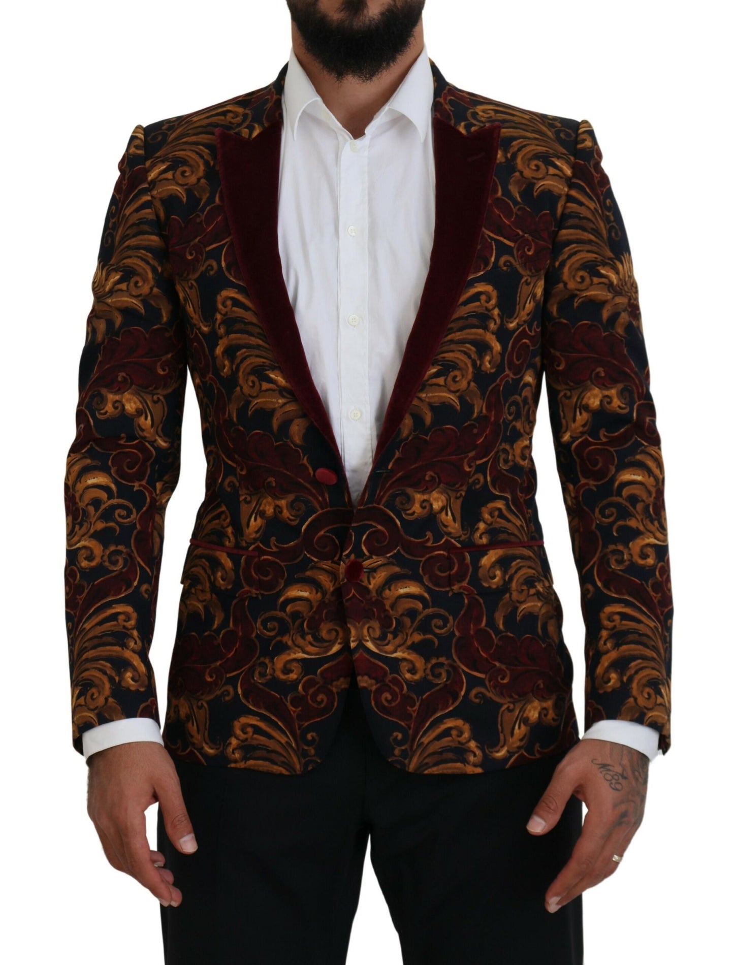 Elegant Multicolor Wool Blend Blazer