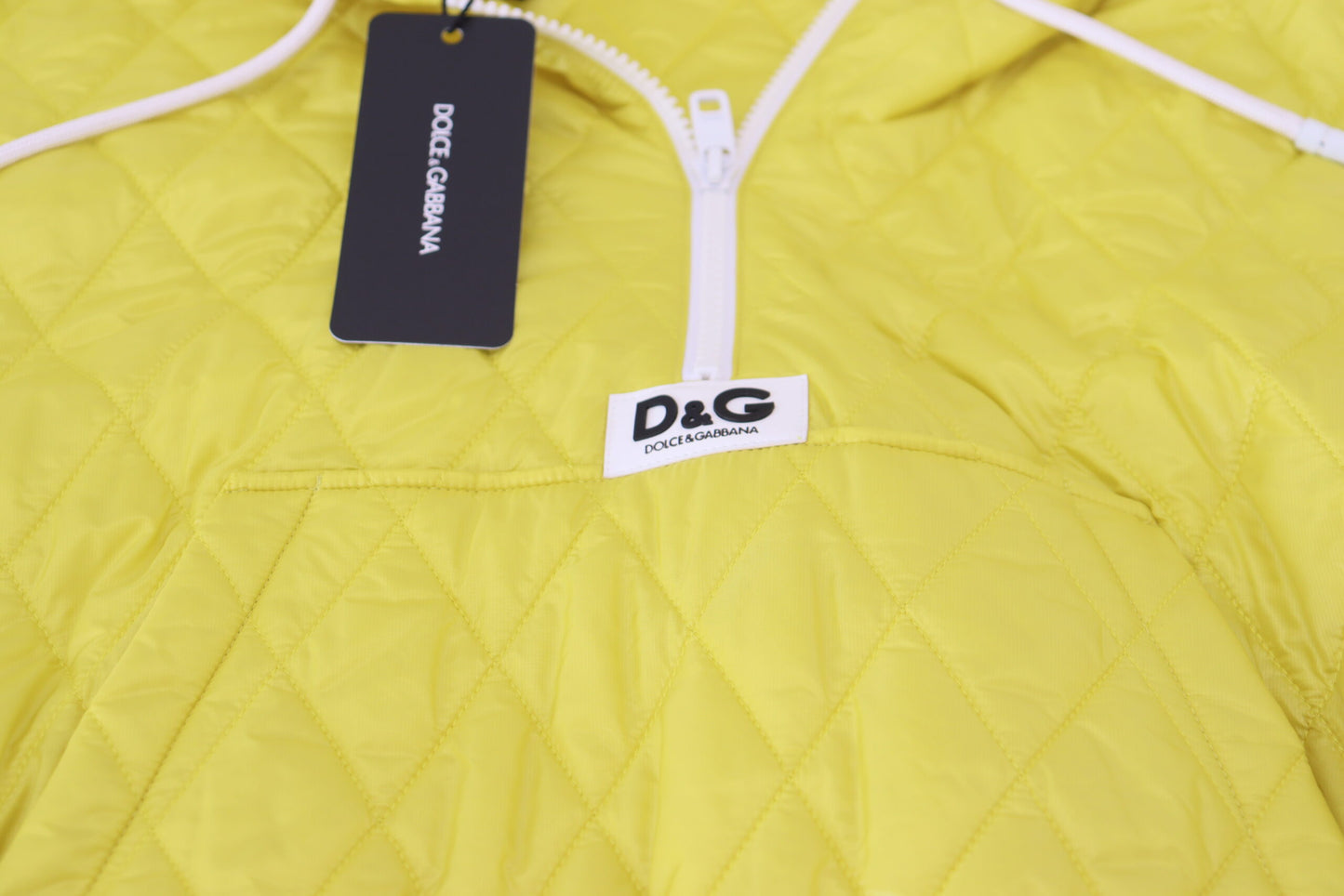 Elegant Yellow Hooded Jacket