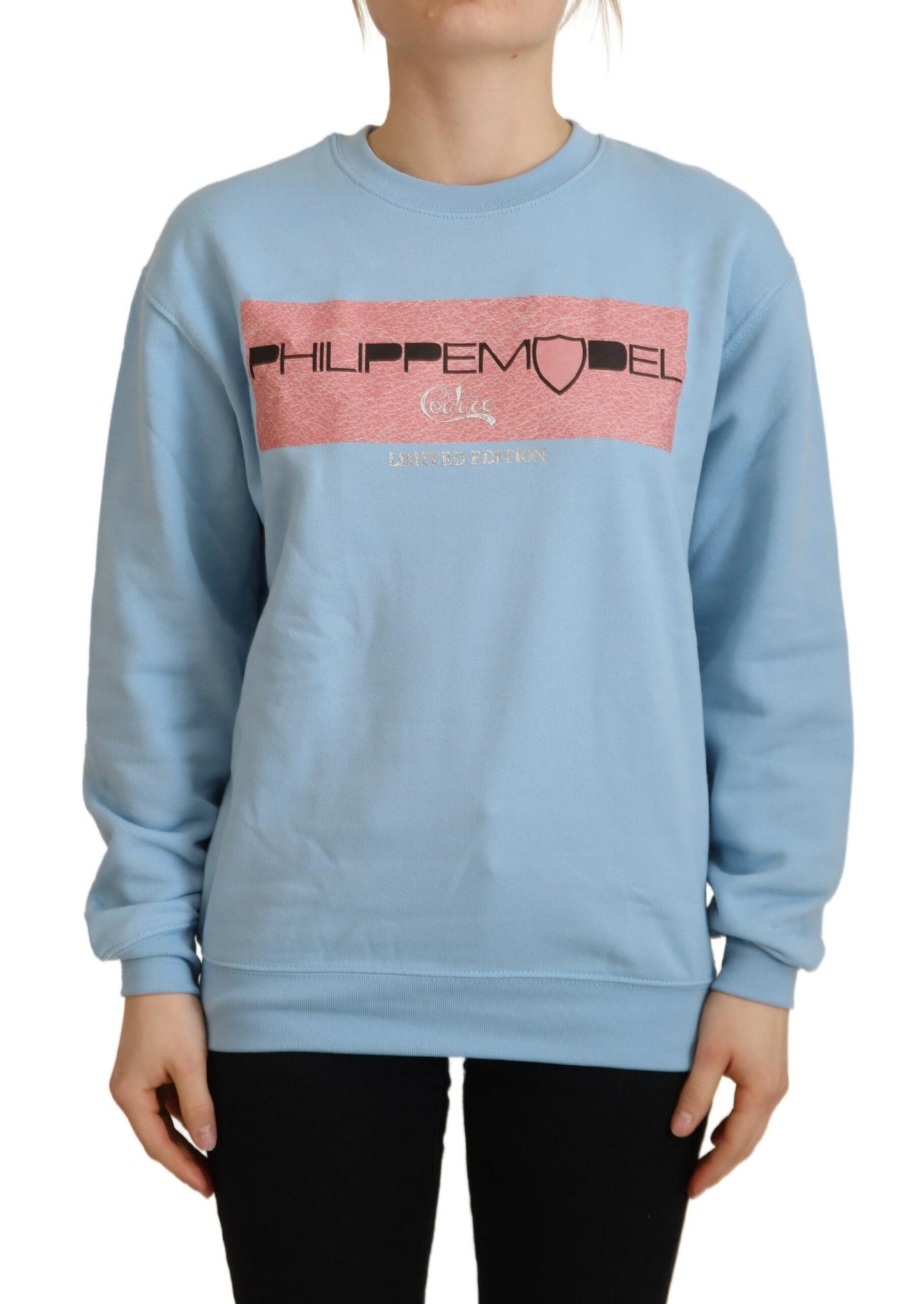 Elegant Light Blue Long Sleeve Sweater