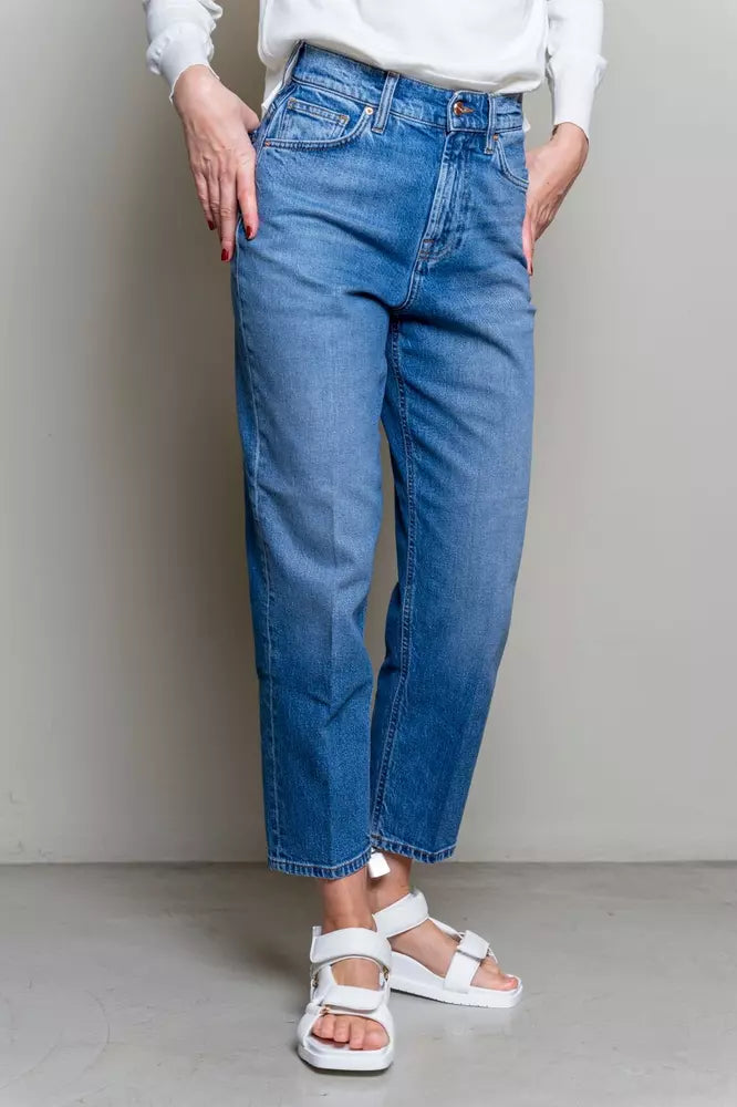 Elevated Blue High-Waist Denim for Women