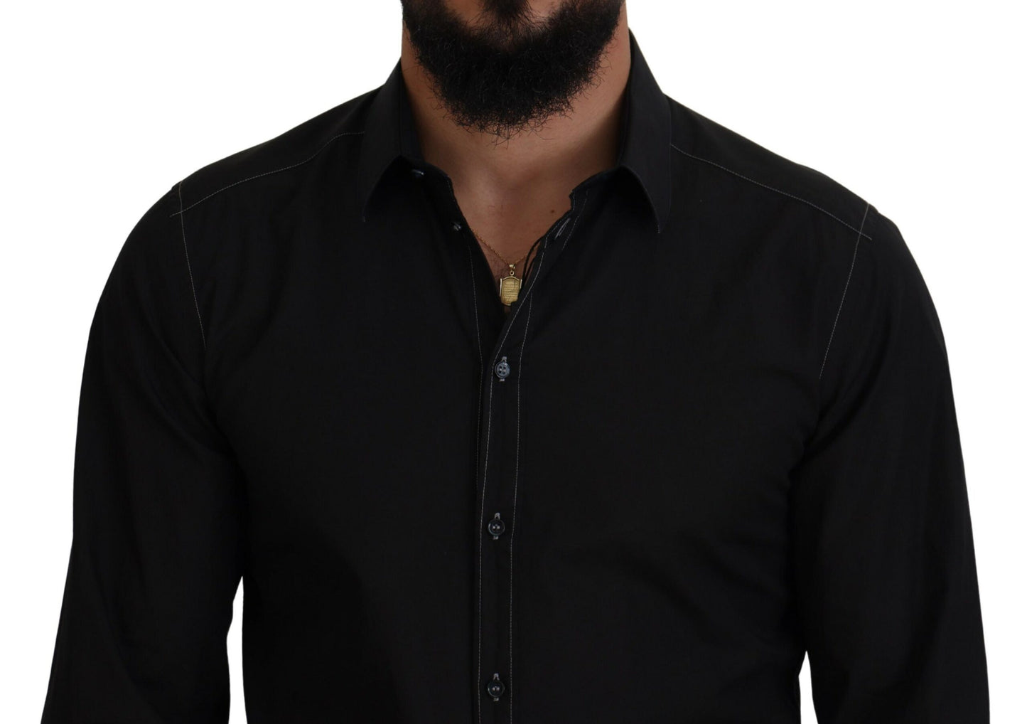 Elegant Black Formal Cotton Shirt