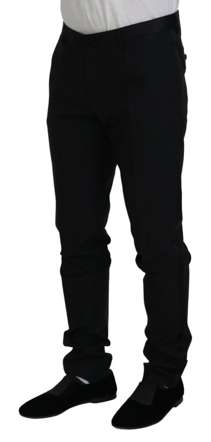 Elegant Black Dress Pants from Virgin Wool Blend