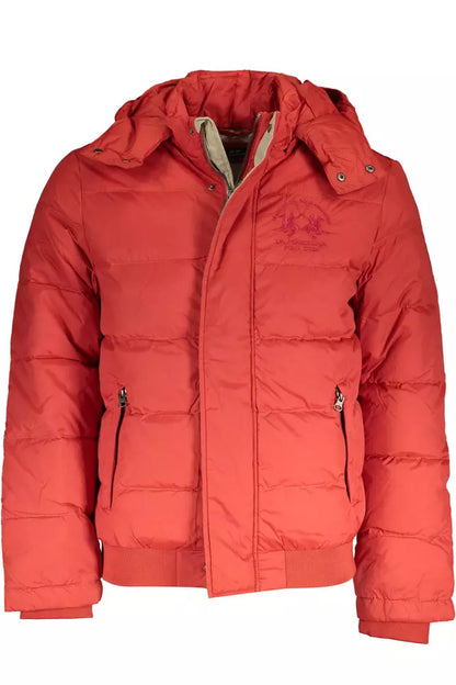 Orange Polyamide Men Jacket