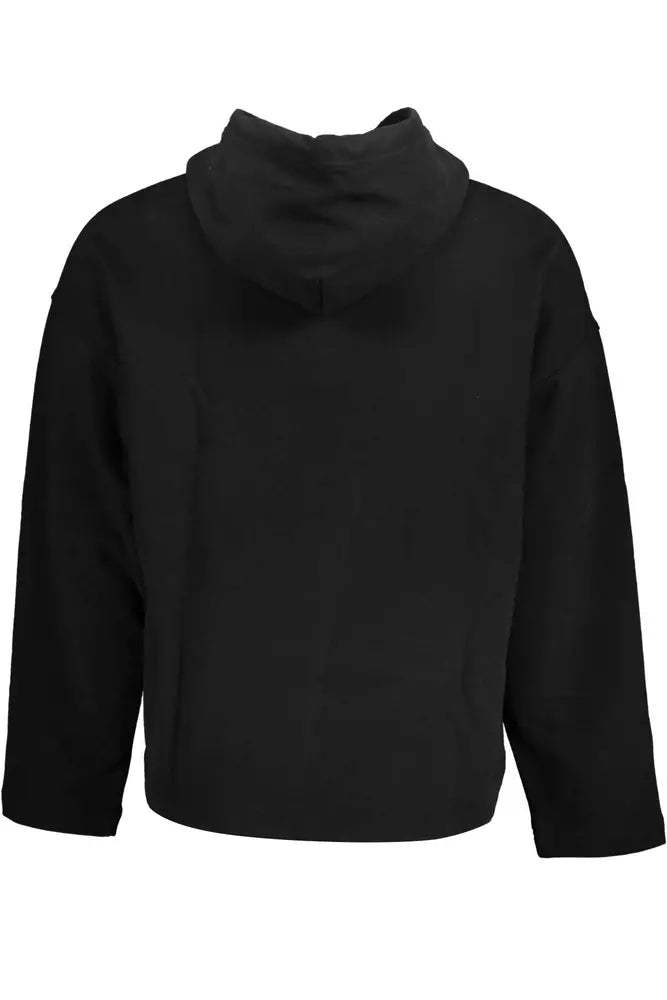 Black Cotton Men Sweater