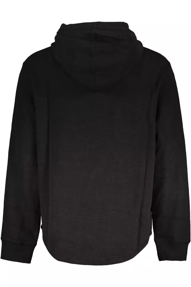 Black Cotton Men Sweater