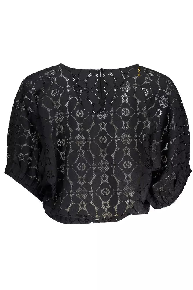 Black Polyester Women Blouse