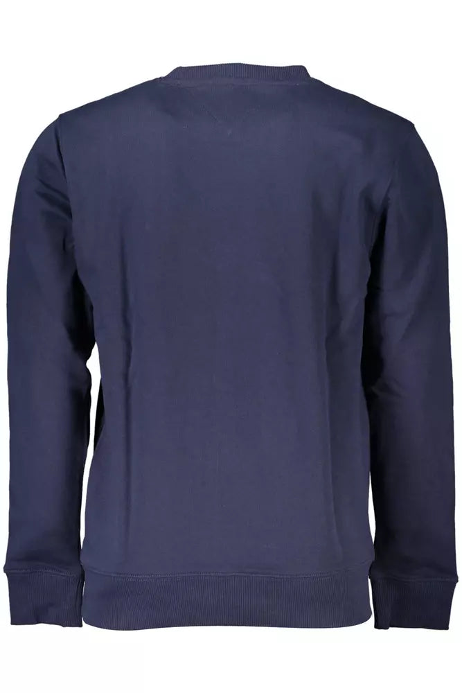 Blue Cotton Men Sweater