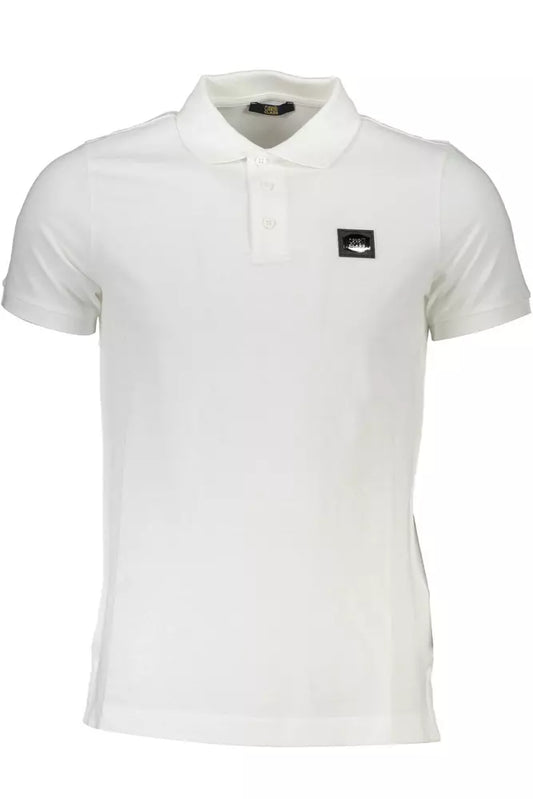 White Cotton Men Polo Shirt