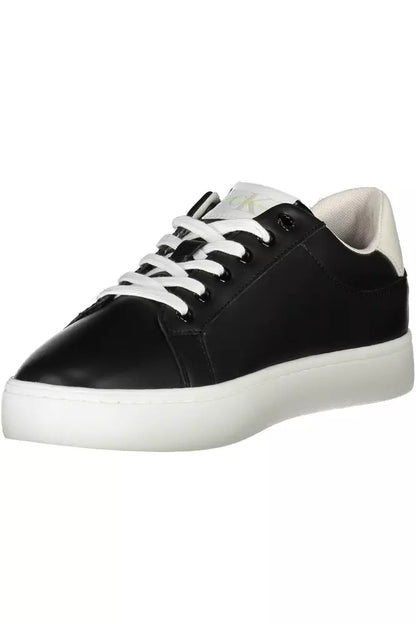 Black Polyester Men Sneaker