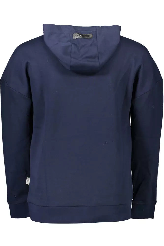 Blue Cotton Men Sweater