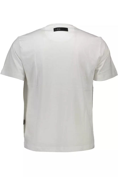 White Cotton Men T-Shirt