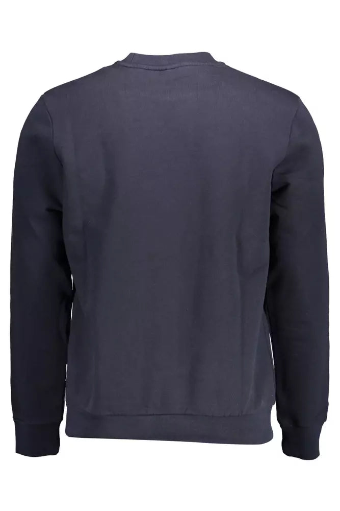 Blue Cotton Men Sweater