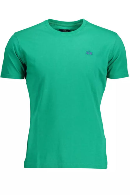 Green Cotton Men T-Shirt