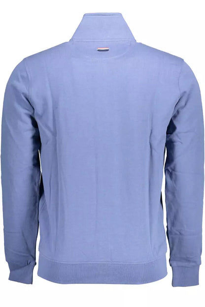 Blue Cotton Men Sweater