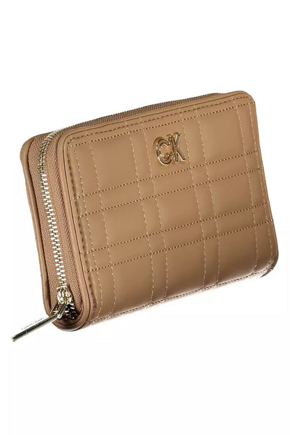 Beige Polyester Women Wallet