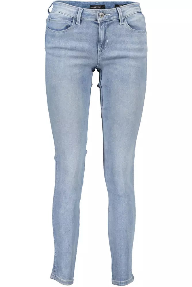 Light Blue Cotton Women Jeans